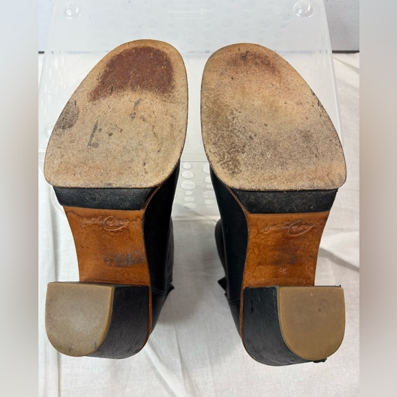 Rachel Comey 9 Genuine Leather Pull On Sleek Platform Ankle Boots in Black - Picture 7 of 10